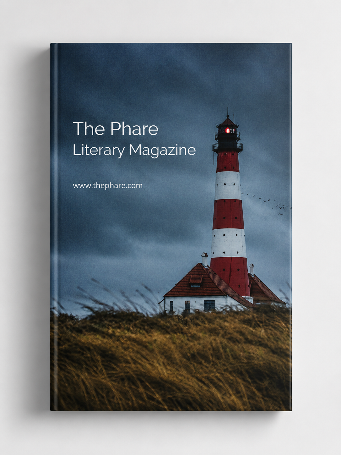 The Phare Literary Magazine cover with a red and white lighthouse